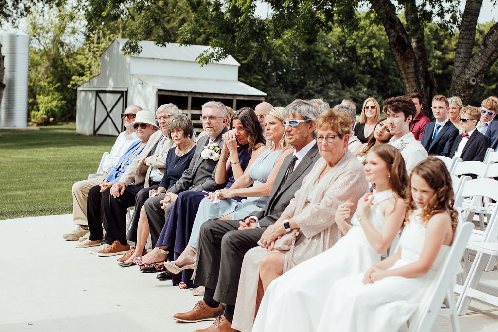 Guest cries during wedding ceremony