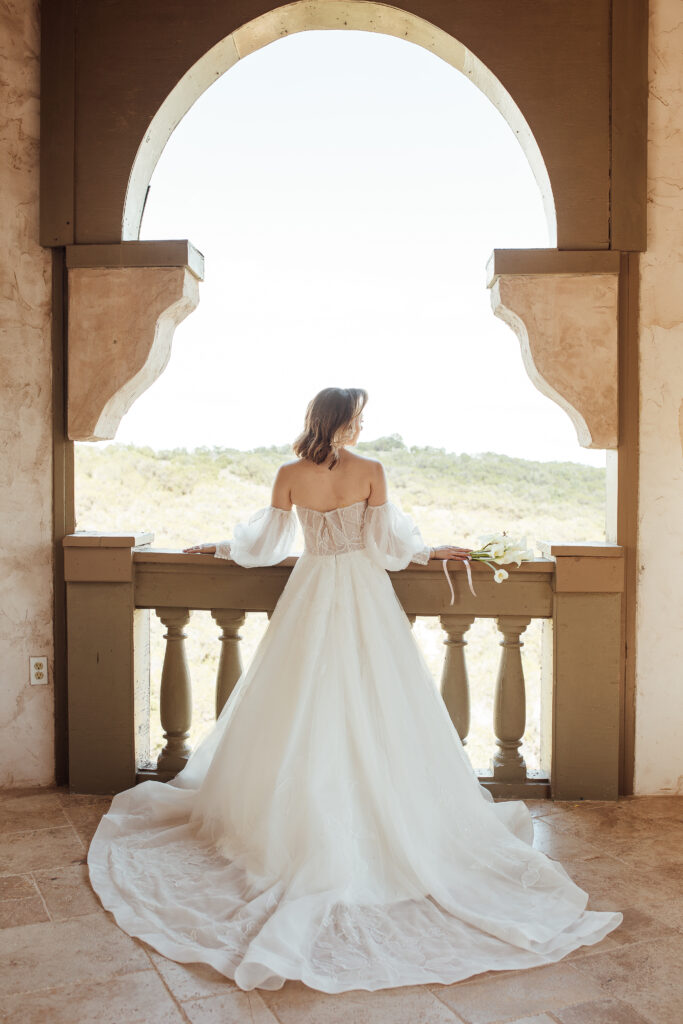 Bride in wedding gown