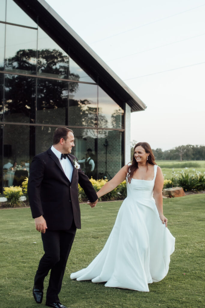 Wedding venue includes glass windows